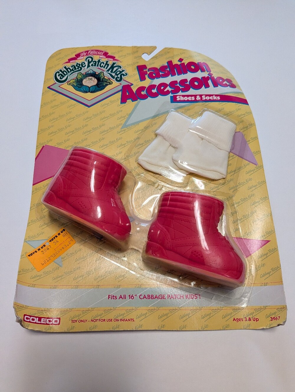 Cabbage Patch Kids Doll Shoes NOS Red High Tops & Socks Vtg CPK